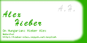 alex hieber business card